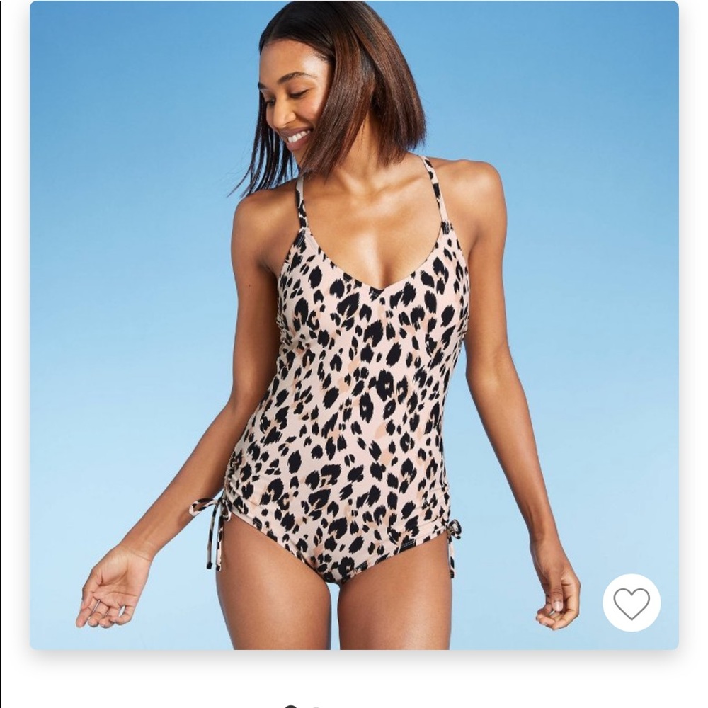 One piece leopard swim suit
